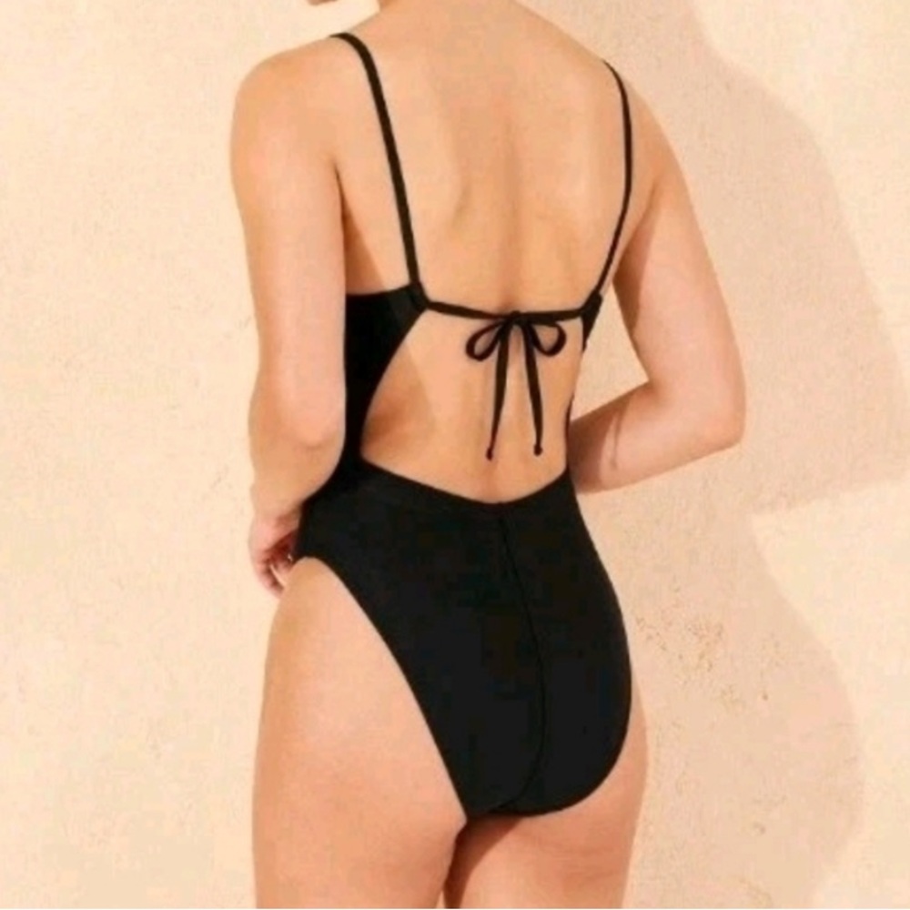 Wild Fable Black One-Piece Swimsuit,‎ Size XL (16), NWOT